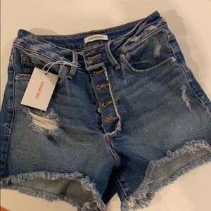 Good America BOMBSHELL EXPOSED BUTTON | BLUE414